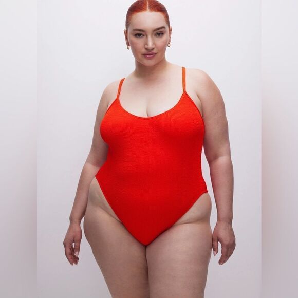GOOD AMERICAN Always Fits One Piece Bright Poppy Swimsuit Size 4XL/5XL - Picture 1 of 7